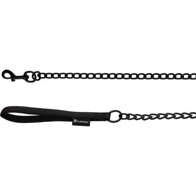 Flamingo Guinzaglio Catena Trero Cane 17mm 1mt Nero Neoprene Flamingo Guinzaglio Catena Trero Cane 17mm 1mt Nero Neoprene