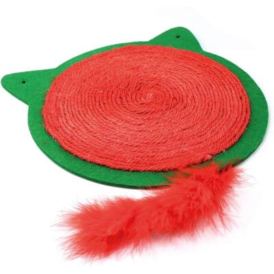 Cat Rina Cat&rina; Tiragraffi Natale Gatto Sisal Feltro Coda Piumata Cat Rina Cat&rina; Tiragraffi Natale Gatto Sisal Feltro Coda Piumata