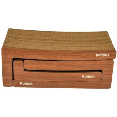 Rotipet Tiragraffi Duo Shape 44x21x16cm Light Wood Gatto Rotipet Tiragraffi Duo Shape 44x21x16cm Light Wood Gatto
