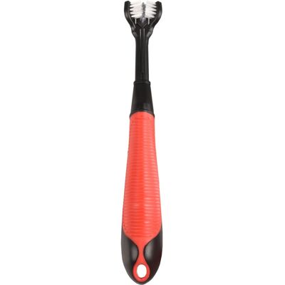 Spazzola da denti Kerber Flamingo - Impugnatura morbida nero rosso - 20cm Spazzola da denti Kerber Flamingo - Impugnatura morbida nero rosso - 20cm