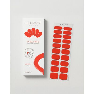 Ne Beauty Nails Ne Beauty Geranio Uv 20 Strips Per Manicure Professionale E Duratura 20 Strisce In Gel Ne Beauty Nails Ne Beauty Geranio Uv 20 Strips Per Manicure Professionale E Duratura 20 Strisce In Gel