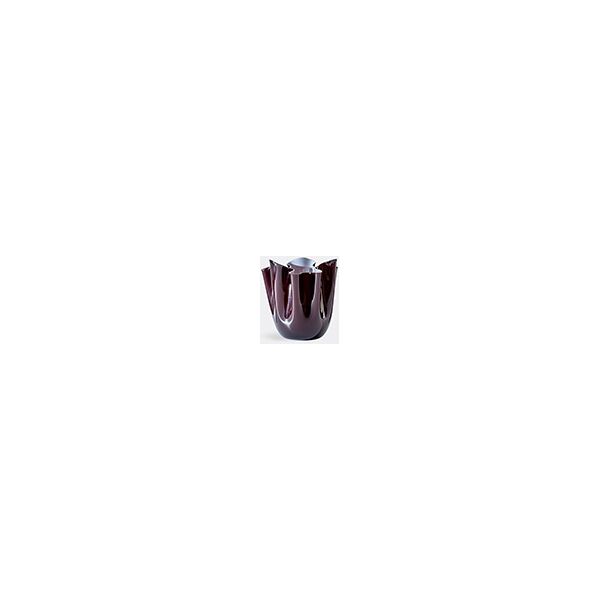 venini 'fazzoletto opalino' vase, l, dark red