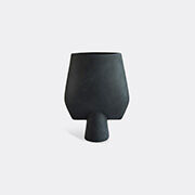 101 copenhagen 'sphere' vase, square, black