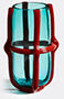 cassina 'sestiere' vase, blue and red