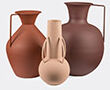 polspotten 'roman' vase, set of four, brown