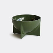 fort standard round standing bowl, small, green