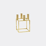 audo copenhagen 'kubus 4' candleholder, gold plated