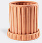 seletti 'magna graecia, dorico' terracotta vase with saucer