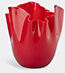 venini 'fazzoletto opalino' vase, m, red