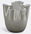 venini 'fazzoletto opalino' vase, m, taupe