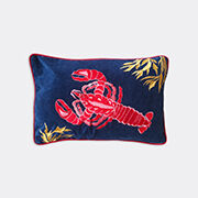 les-ottomans 'rock lobster' embroidered cushion