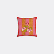 lisa corti 'tea flower' cushion, small, red and orange