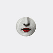 fornasetti 'tema e variazioni n.397' coaster, red, black and white