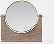 Audo Copenhagen 'pepe' Marble Mirror, Brass And Brown