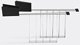 alessi 'plissé' toaster racks, black