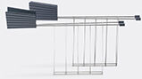 alessi 'plissé' toaster racks, grey