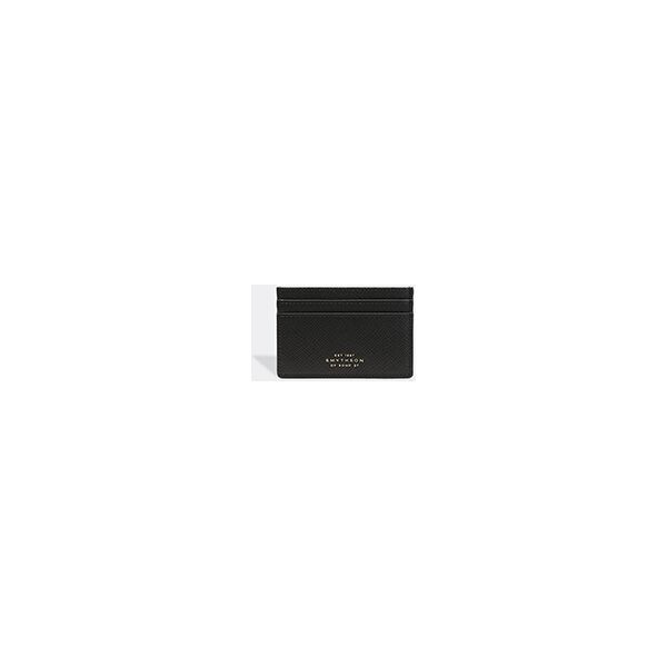 smythson 'panama' card holder, black