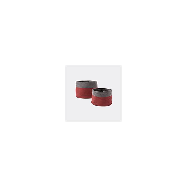 cassina 'podor' baskets, set of two, burgundy & grey