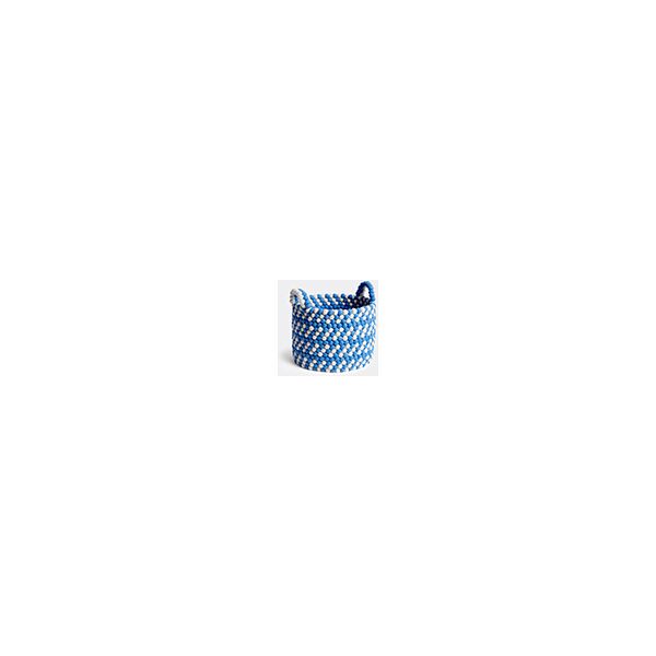 hay 'bead basket', blue