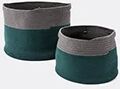 Cassina 'podor' Baskets, Set Of Two, Green & Grey