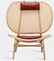 norr11 'nomad' lounge chair, cognac