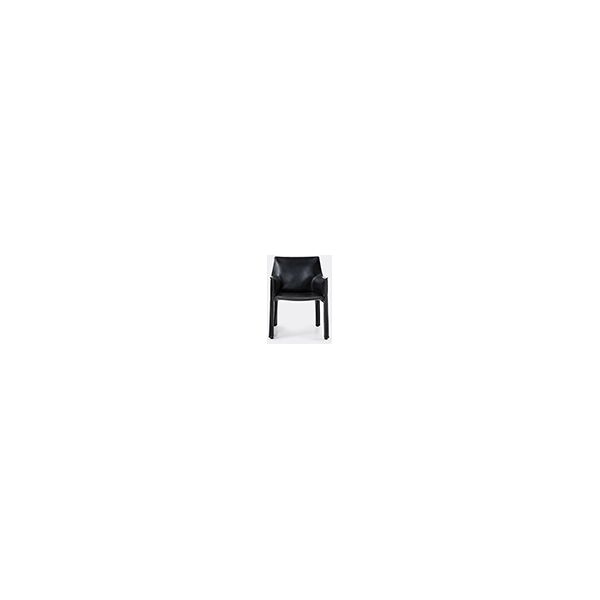 cassina 'cab 413' armchair, leather, black