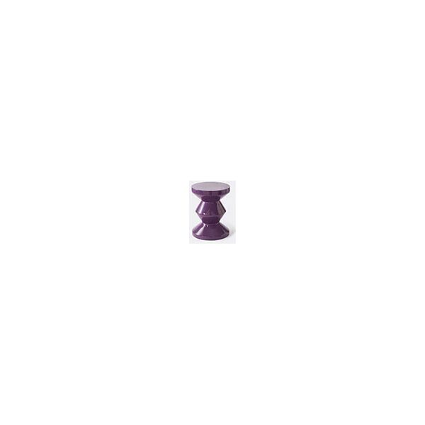 polspotten 'zig zag' stool, dark purple