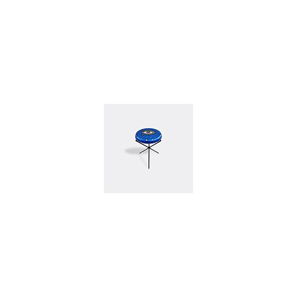les-ottomans 'eye' iron stool, blue