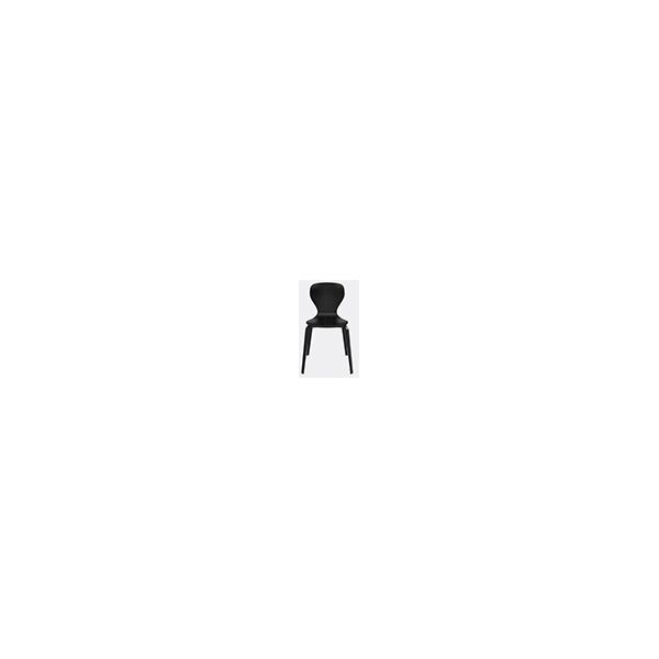 viccarbe 'ears' chair, wooden legs, black