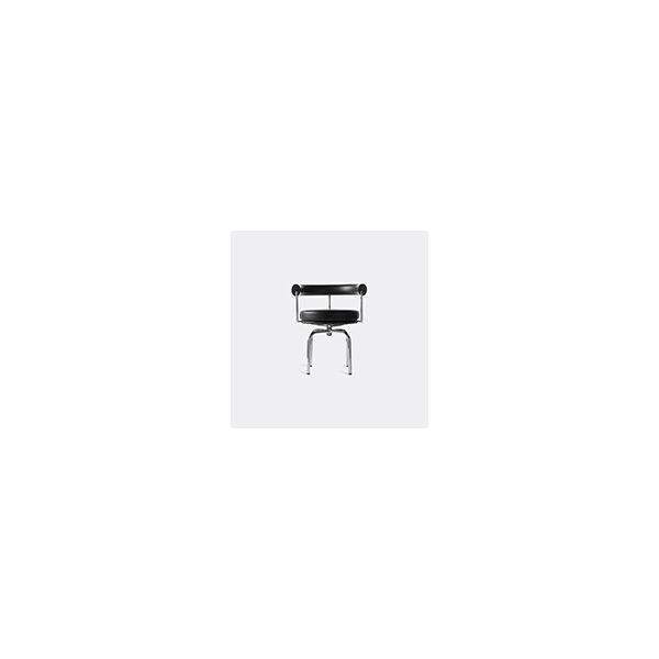 cassina 'lc7' swivel chair, chrome structure