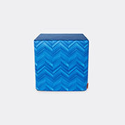 missoni 'layers inlay' pouf cube, blue