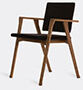 cassina 'luisa' small armchair, black, american walnut