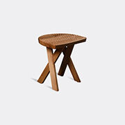 zanat 'touch half moon' stool, oak