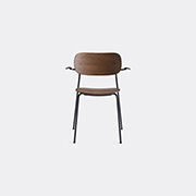audo copenhagen 'co chair' with armrests, brown