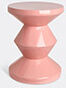 polspotten 'zig zag' stool, pink