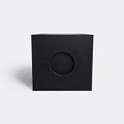 cassina 'modular imagination by virgil abloh', matte black modular element with orange feet, cube