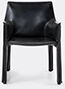 Cassina 'cab 413' Armchair, Leather, Black