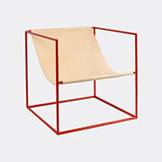 Valerie_objects 'solo' Seat, Red And Leather