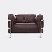 Cassina '3 Fauteuil Grand Confort' Grand Modèle Padded Armchair, Brown Leather