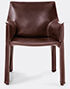 Cassina 'cab 413' Armchair, Leather, Brown