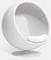 Eero Aarnio Originals 'ball Chair', White Hallingdal