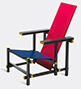 Cassina 'red And Blue' Armchair