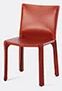 Cassina 'cab 412' Chair, Leather, Red