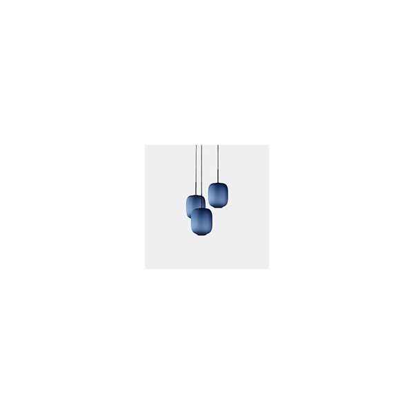 cappellini 'arya' three pendant lamp, blue, uk plug