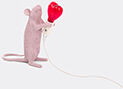 seletti 'mouse valentine's day' lamp, eu and usb plug