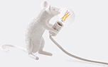 seletti 'mouse' lamp sitting, eu and usb plug