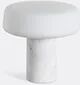 Case Furniture 'solid Table Light', Carrara Marble, Large, Uk Plug