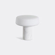 Case Furniture 'solid Table Light', Carrara Marble, Large, Eu Plug