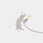 Seletti 'mouse' Lamp Sitting, Eu And Usb Plug