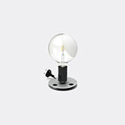 Flos 'lampadina' Table Lamp, Black, Uk Plug